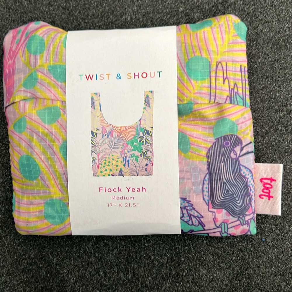 Talking Out of Turn Twist & Shout Medium Tote in Flock Yeah Design Medium NWT